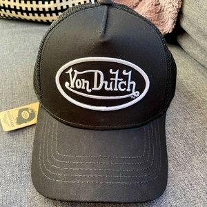 Black Von Dutch Trucker Hat